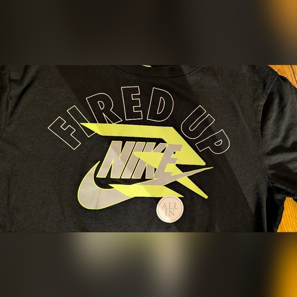 Nike Kids Black T-Shirt - Fired Up Design - Picture 2 of 5